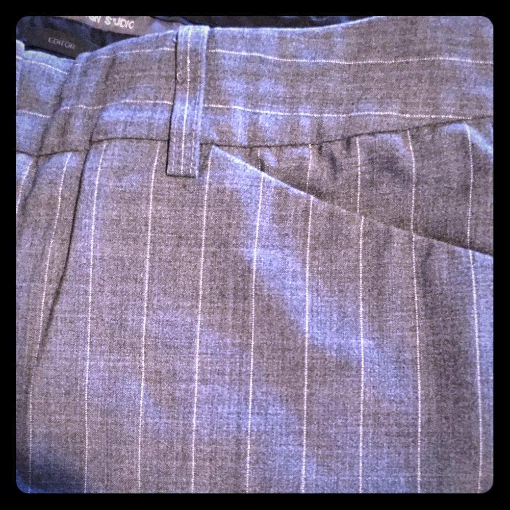 Express trouser, grey with white pin stripe 2